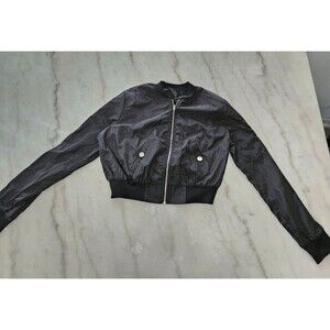 Shein Black Jacket, Size Small (4), Front Zipper